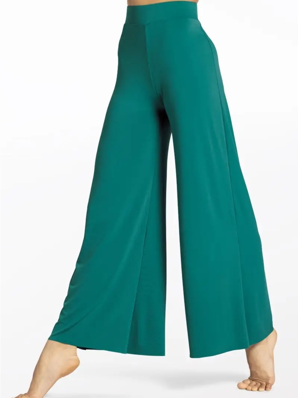 Weissman Teal Wide-Leg High-Waist Pants